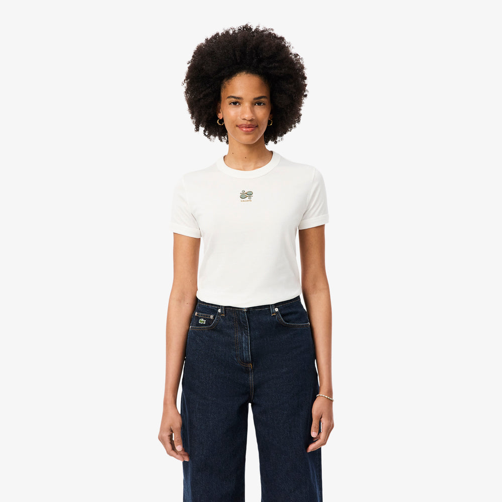 Embroidery Accent Jersey T-shirt