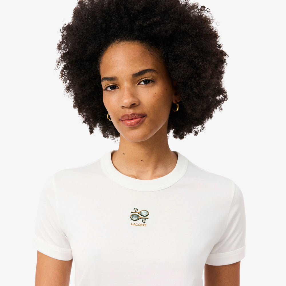 Embroidery Accent Jersey T-shirt