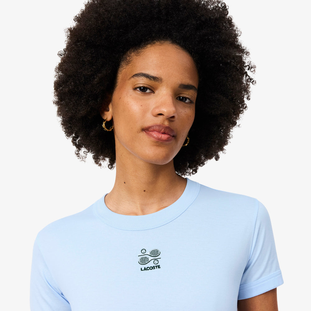 Embroidery Accent Jersey T-shirt