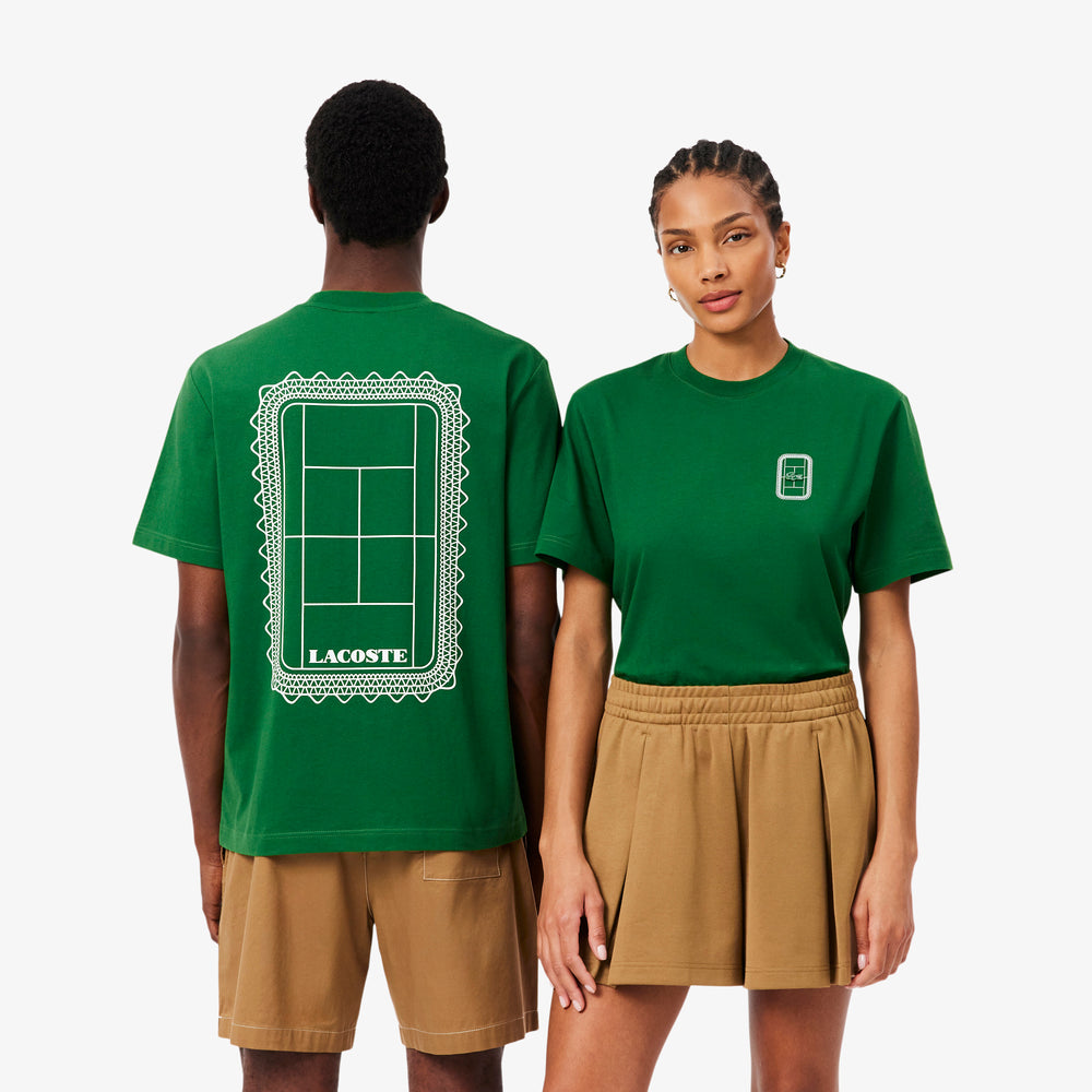 Tennis Print Cotton Jersey T-shirt