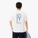Embroidered Accent Tennis Print Jersey T-shirt