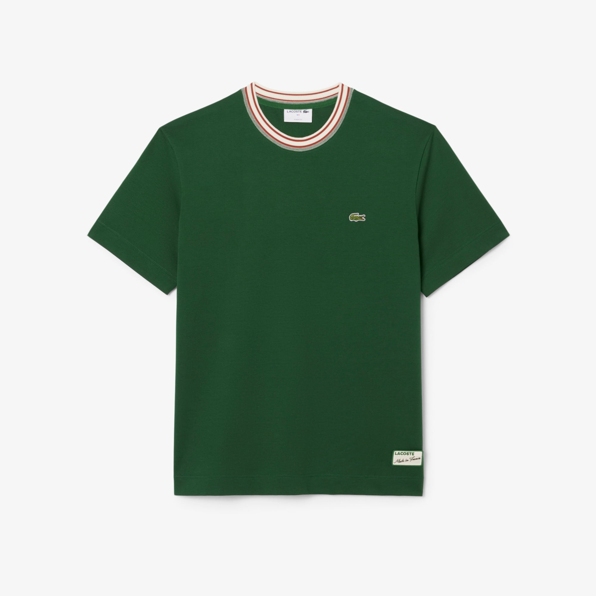 French Made Stripe Neck T-shirt – Lacoste ZA