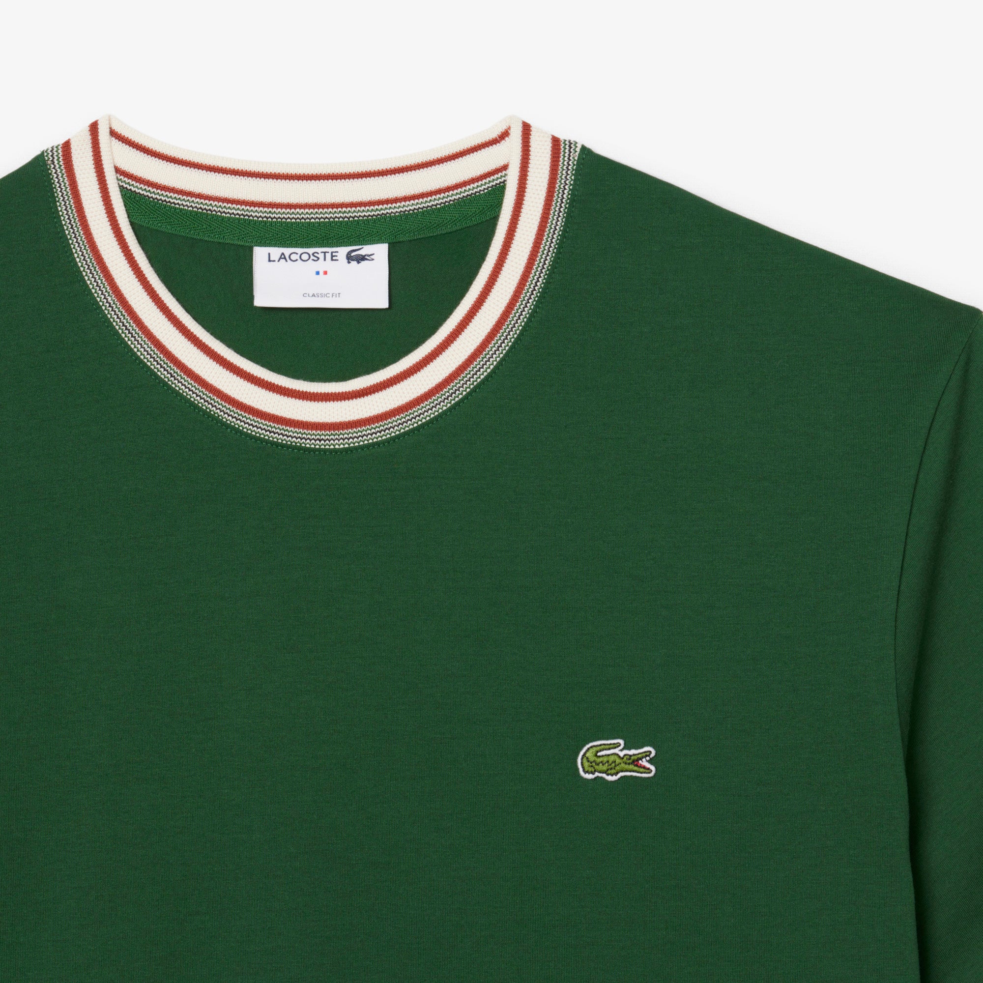 French Made Stripe Neck T-shirt – Lacoste ZA