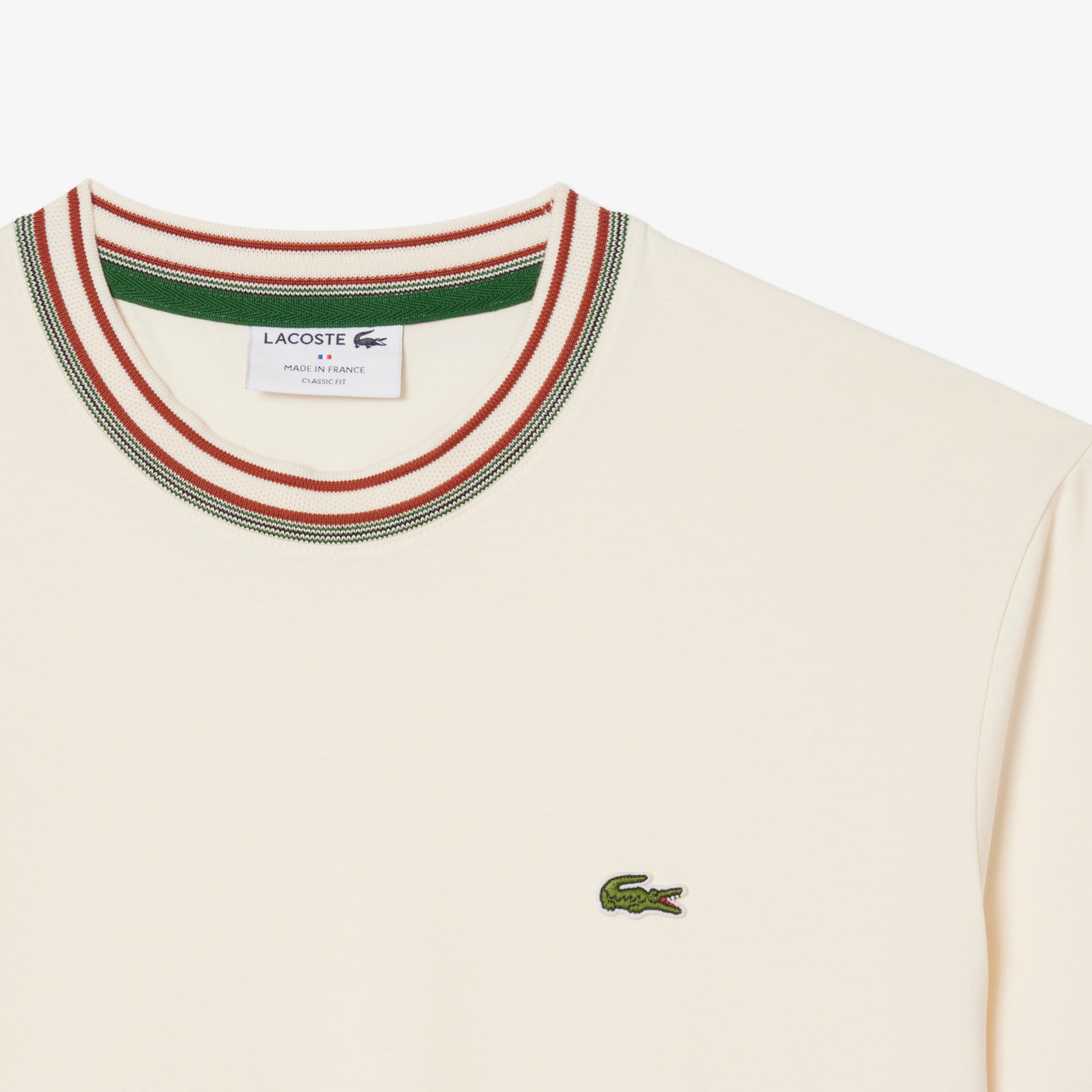 French Made Stripe Neck T-shirt – Lacoste ZA
