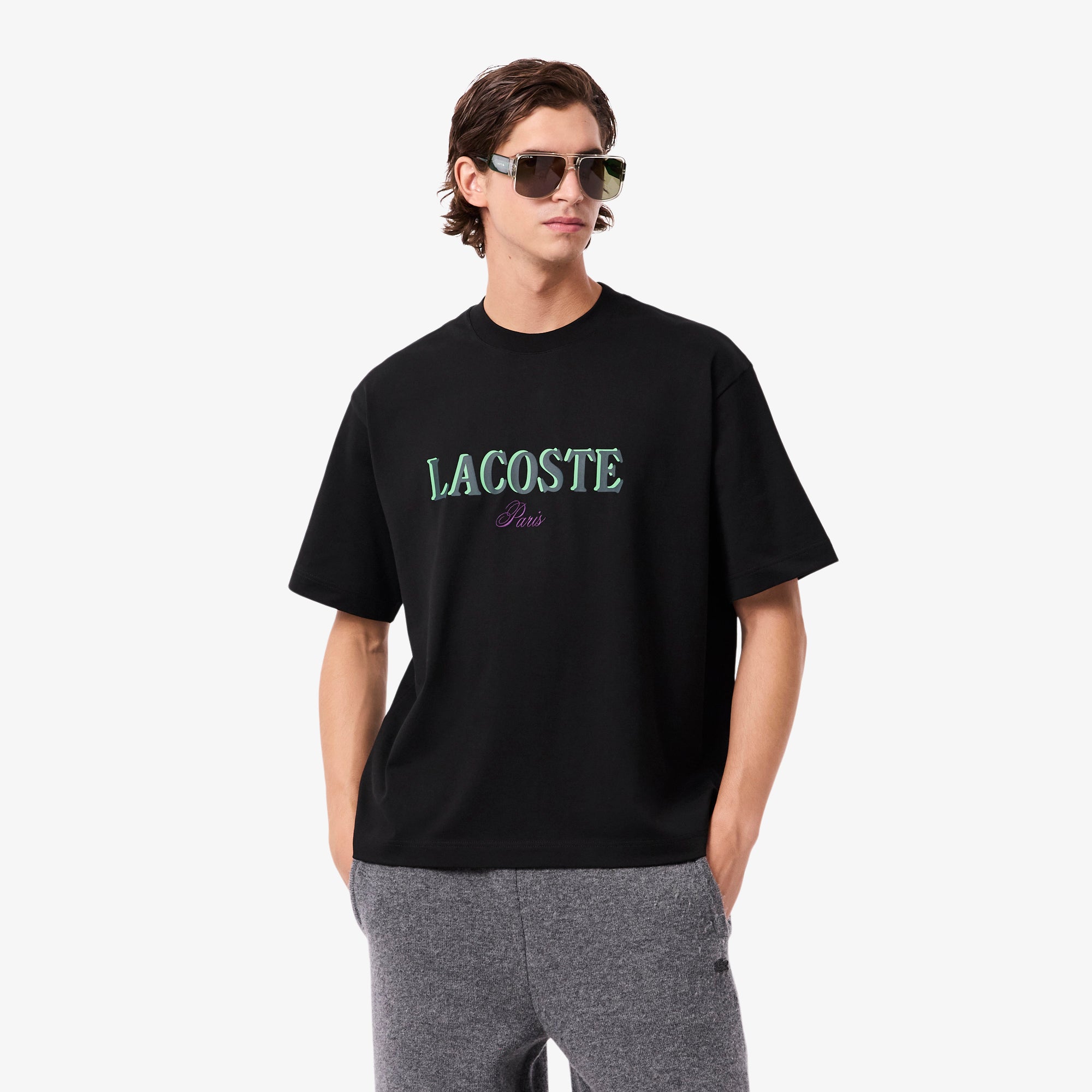 Loose fit Printed Jersey T-shirt – Lacoste ZA