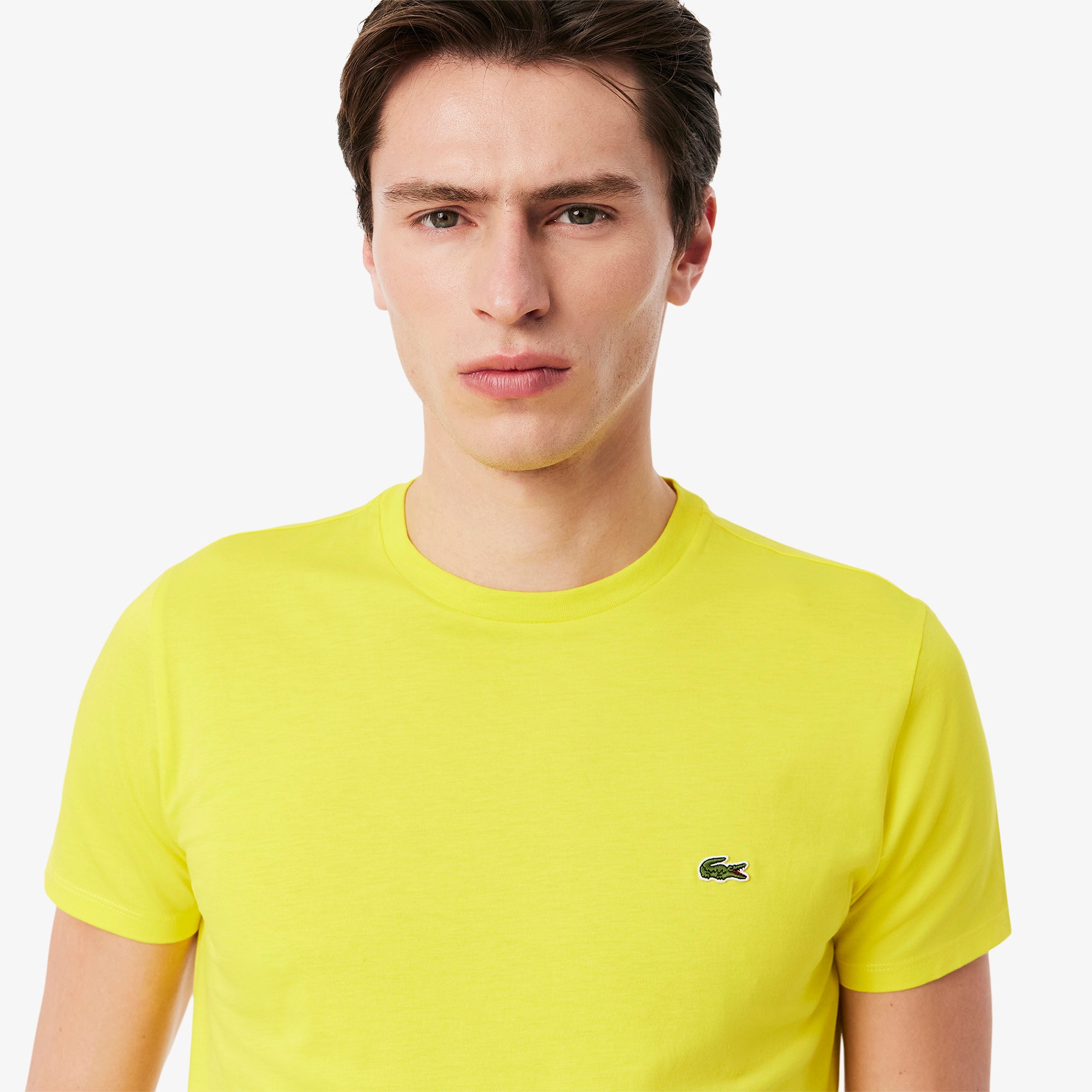 Tシャツ・カットソー LACOSTE Men T-shirt Yellow TH6709 Z6S Cotton Pima T-shirt – Lacoste ZA