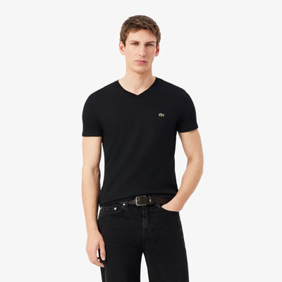 Lightweight Cotton Pima V Neck T-shirt