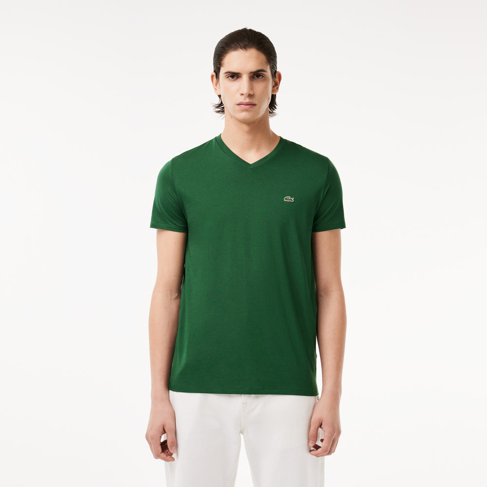 Lightweight Cotton Pima V Neck T-shirt