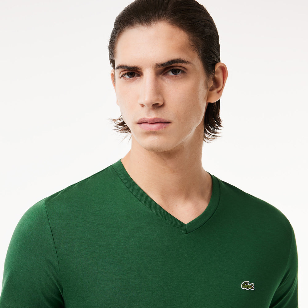 Lightweight Cotton Pima V Neck T-shirt