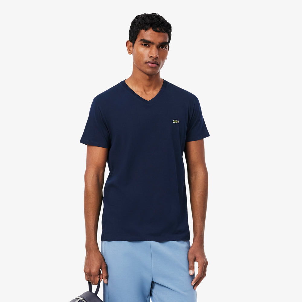 Lightweight Cotton Pima V Neck T-shirt