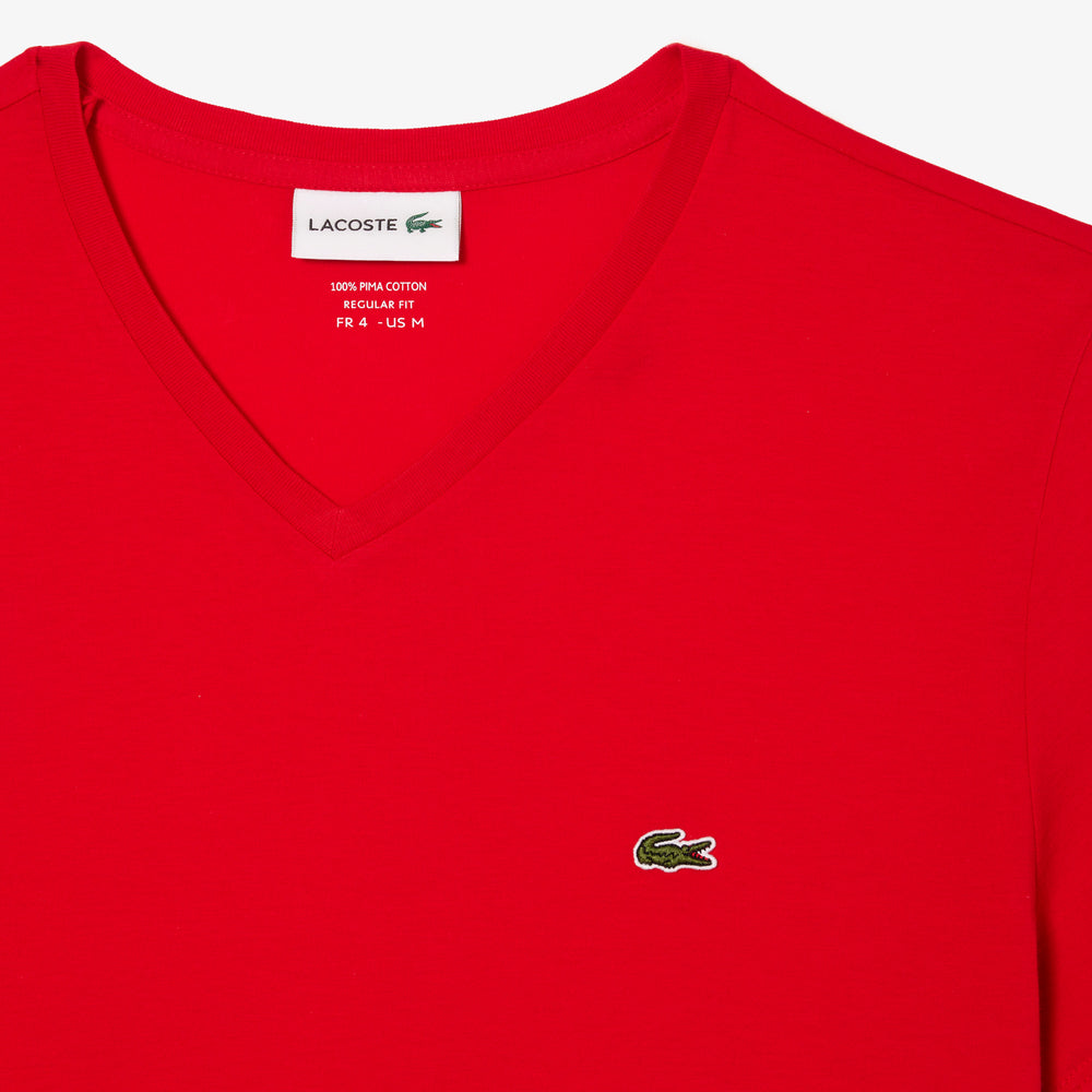 Lightweight Cotton Pima V Neck T-shirt