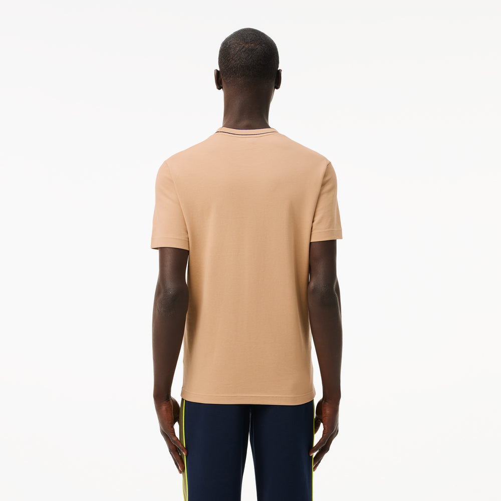 Stretch Piqué Stripe Collar T-shirt