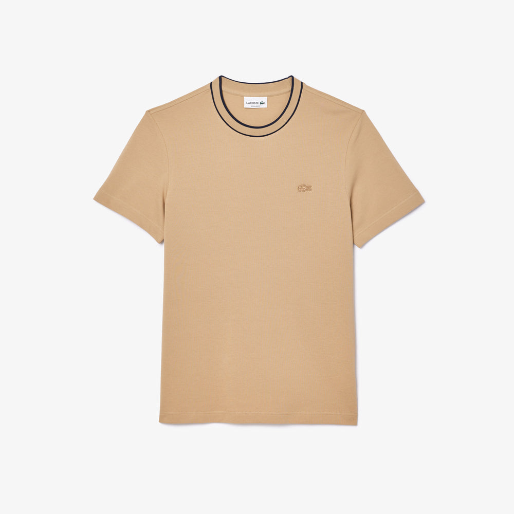 Stretch Piqué Stripe Collar T-shirt