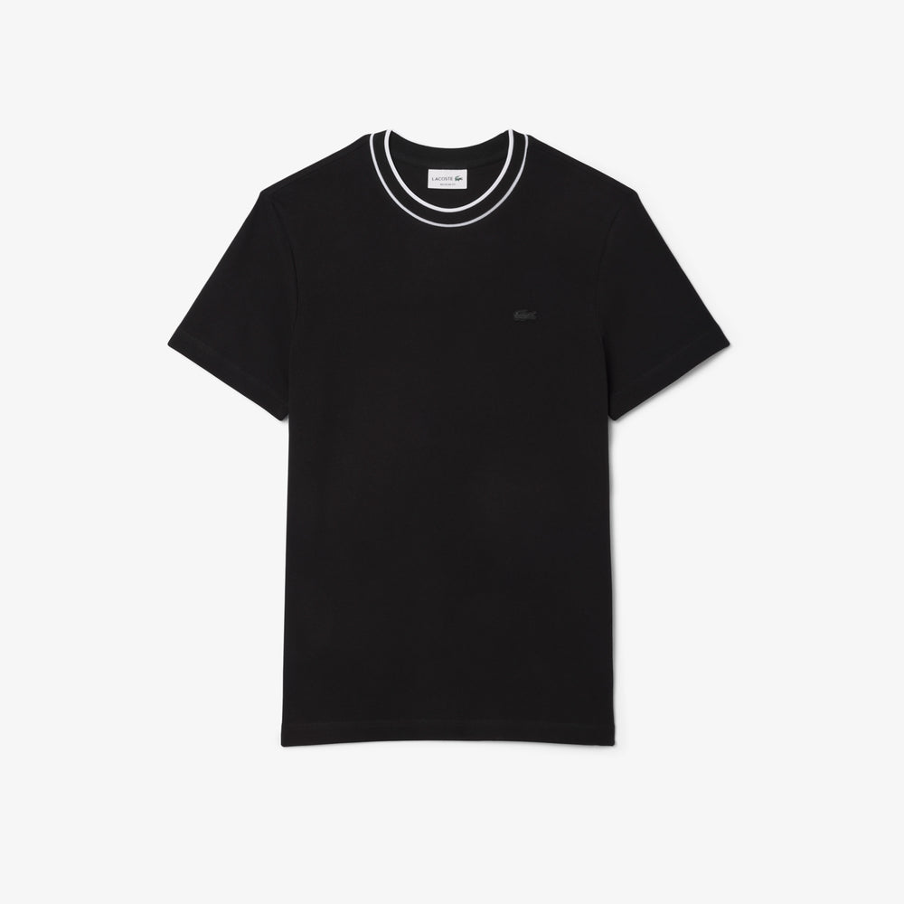 Stretch Piqué Stripe Collar T-shirt