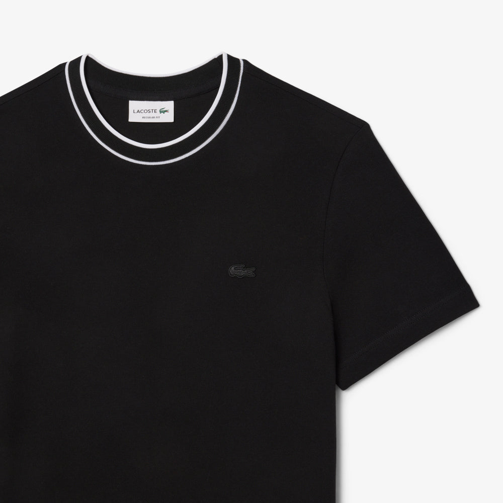 Stretch Piqué Stripe Collar T-shirt