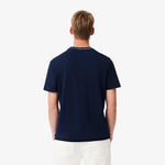 Stretch Piqué Stripe Collar T-shirt