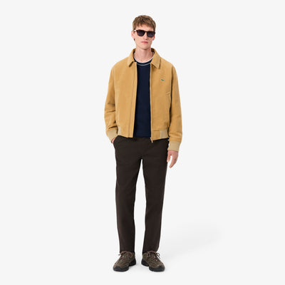 Stretch Piqué Stripe Collar T-shirt