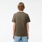 Stretch Piqué Stripe Collar T-shirt