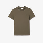 Stretch Piqué Stripe Collar T-shirt