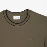 Stretch Piqué Stripe Collar T-shirt