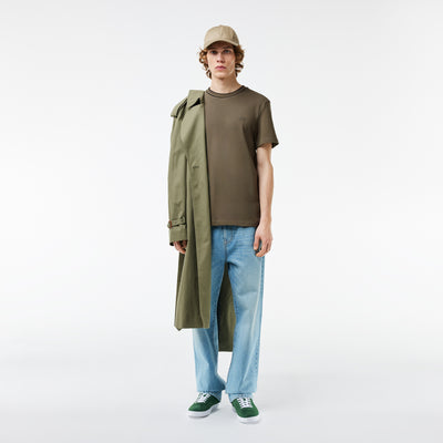 Stretch Piqué Stripe Collar T-shirt