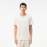 Stretch Piqué Stripe Collar T-shirt