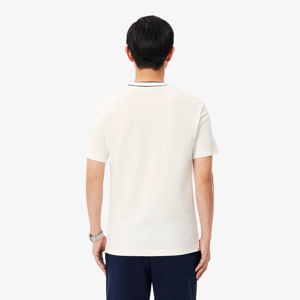 Stretch Piqué Stripe Collar T-shirt