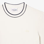 Stretch Piqué Stripe Collar T-shirt