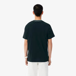 Stretch Piqué Stripe Collar T-shirt