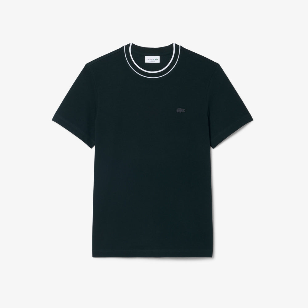 Stretch Piqué Stripe Collar T-shirt