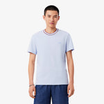 Stretch Piqué Stripe Collar T-shirt