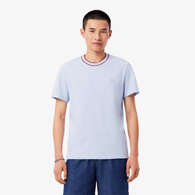 Stretch Piqué Stripe Collar T-shirt