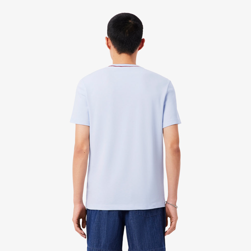 Stretch Piqué Stripe Collar T-shirt