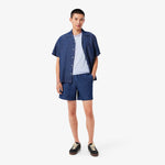 Stretch Piqué Stripe Collar T-shirt