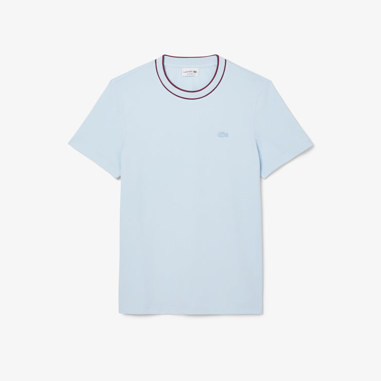 Stretch Piqué Stripe Collar T-shirt
