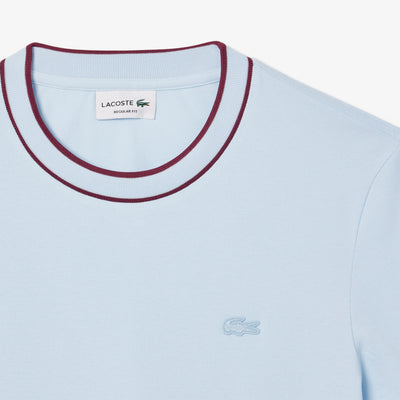 Stretch Piqué Stripe Collar T-shirt