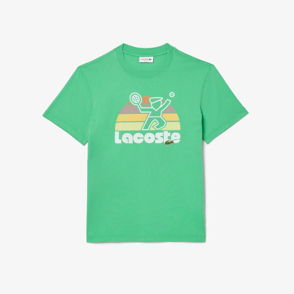 Washed Effect Tennis Print T-shirt – Lacoste ZA