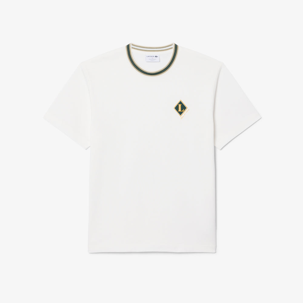 French Made Badge Accent Striped T-shirt