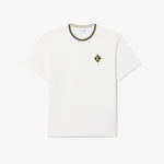 French Made Badge Accent Striped T-shirt