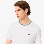 Regular Fit Ribbed Collar Cotton T-Shirt