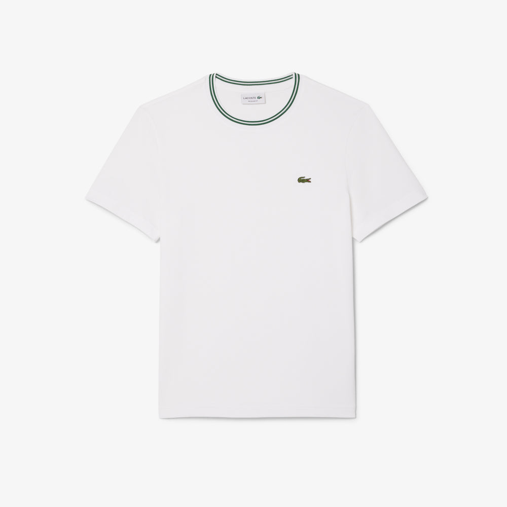 Regular Fit Ribbed Collar Cotton T-Shirt