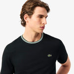 Regular Fit Ribbed Collar Cotton T-Shirt