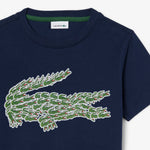 Crocodile Print Cotton T-shirt