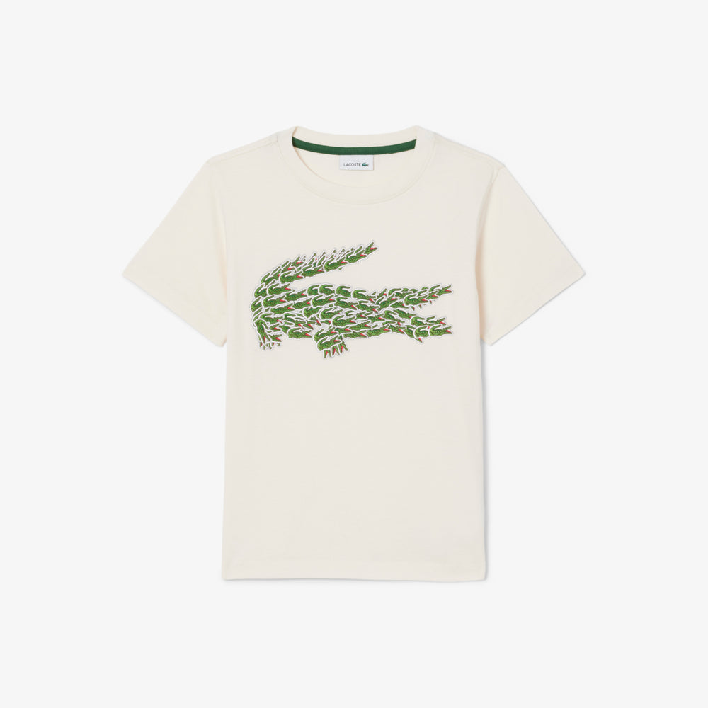Crocodile Print Cotton T-shirt