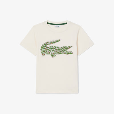 Crocodile Print Cotton T-shirt