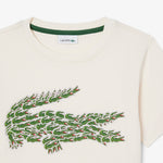 Crocodile Print Cotton T-shirt