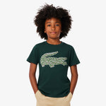 Crocodile Print Cotton T-shirt