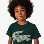 Crocodile Print Cotton T-shirt