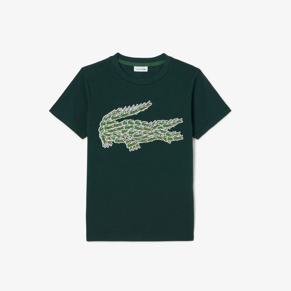 Crocodile Print Cotton T-shirt