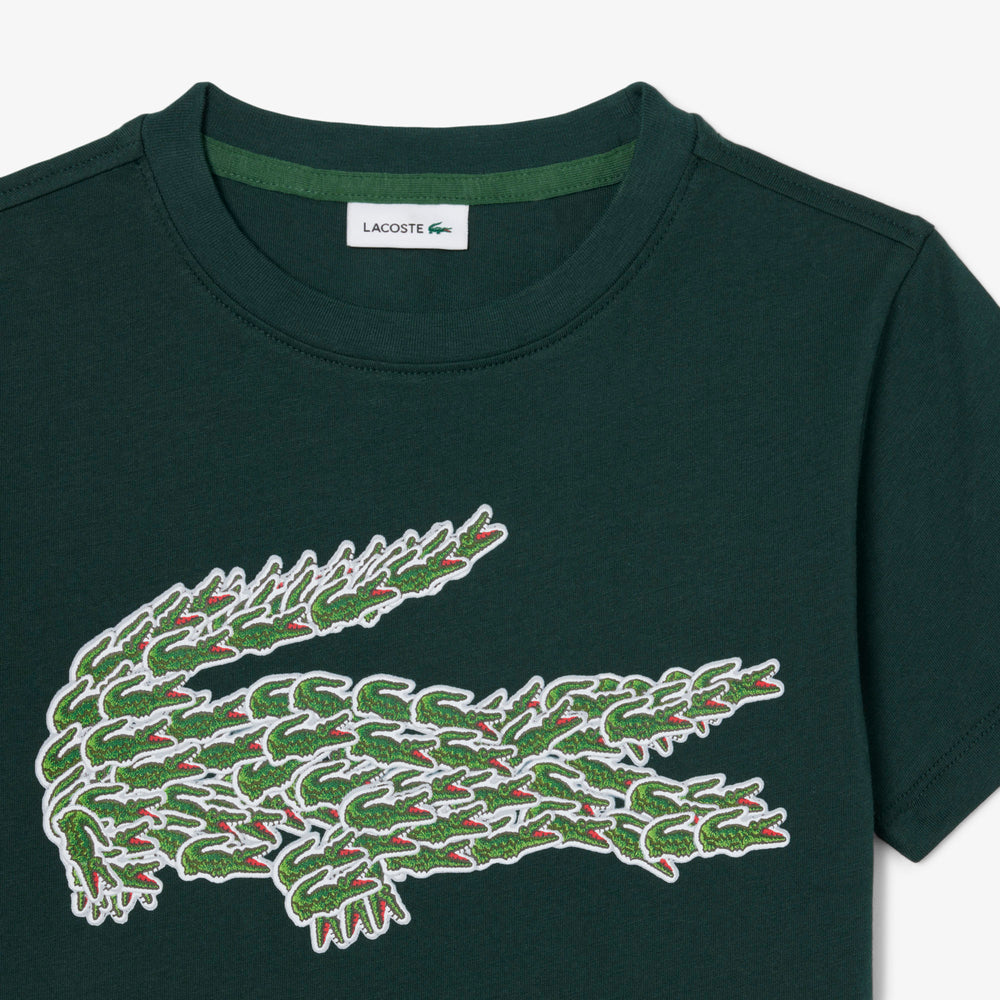 Crocodile Print Cotton T-shirt